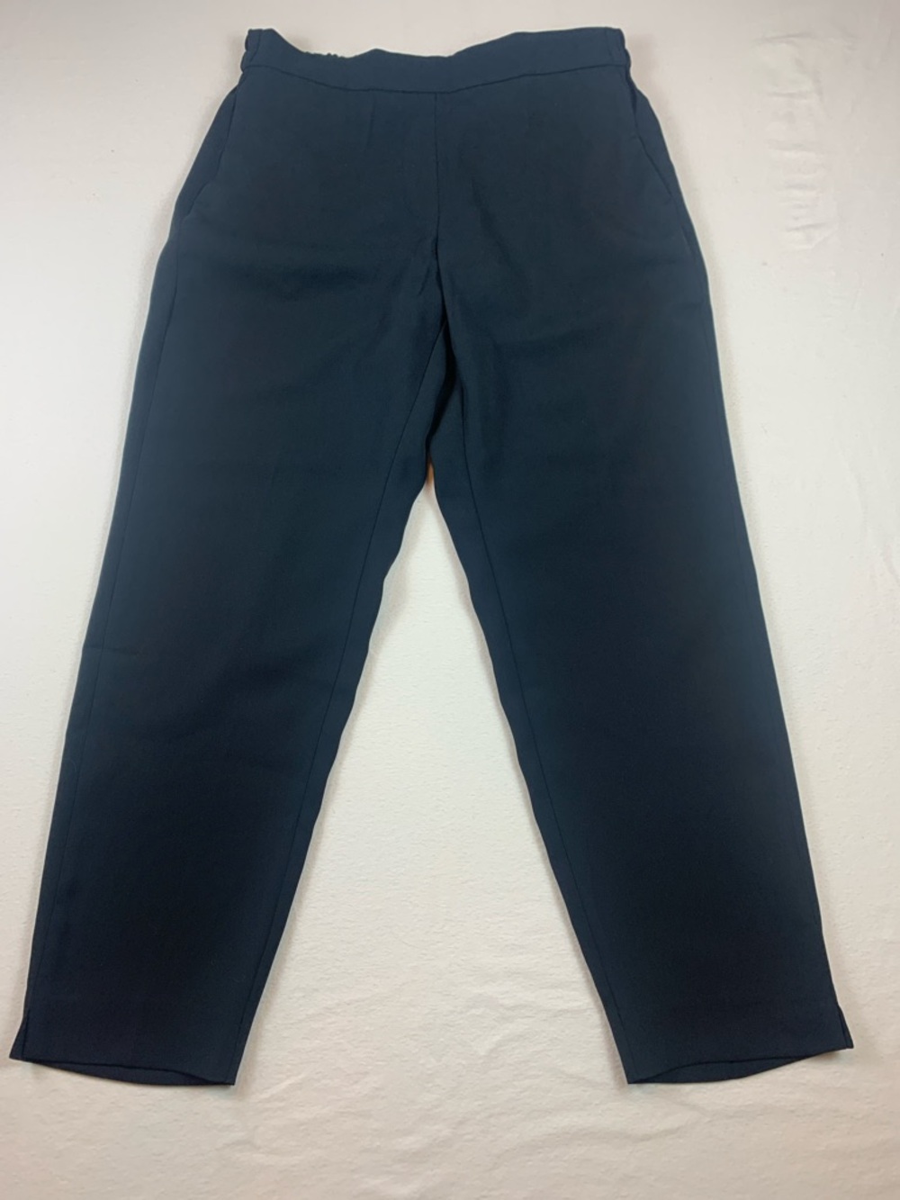 J Crew Factory Womens Black Jamie Pants Size 8‎ EUC PullOn Style Elastic Back